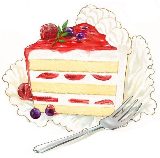 Strawberry Cake Drawing