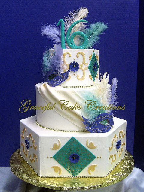 12 Masquerade Ball Sweet 16 Cakes Photo Sweet 16 Masquerade Ball