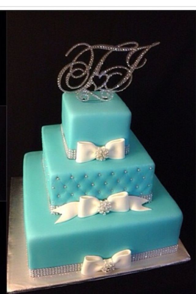 Tiffany Blue Sweet 16 Cake