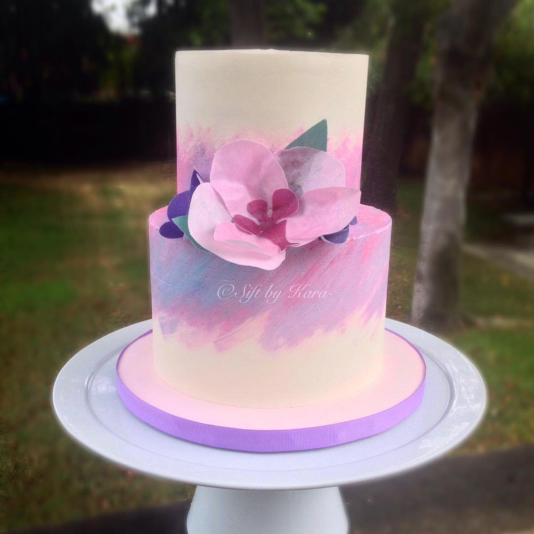 Watercolor Painted Buttercream Cakes