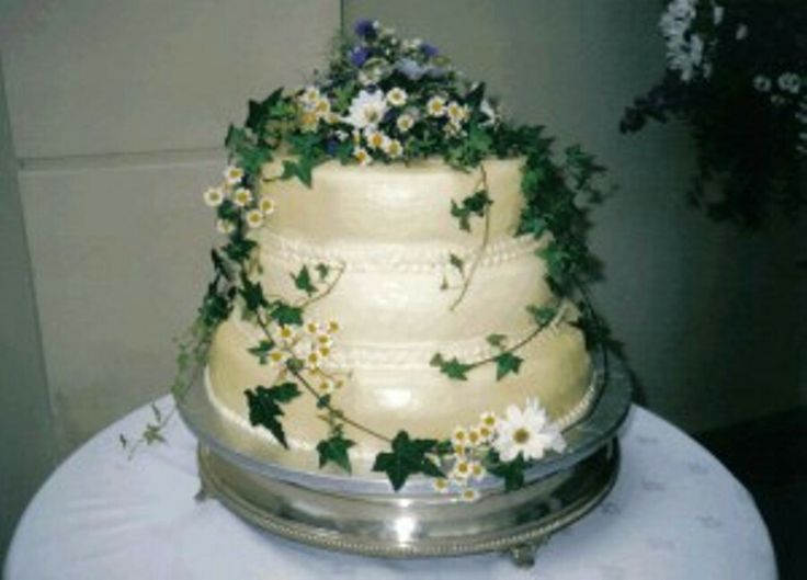 Wedding Cake Decorated with Ivy