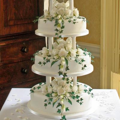 Wedding Cake with Lily of the Valley