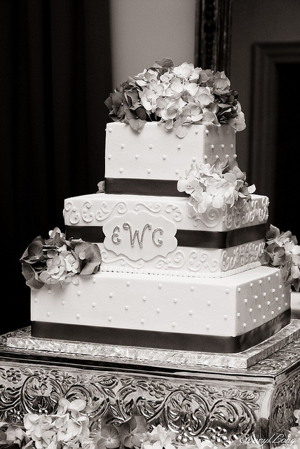 Wedding Cake with Monogram