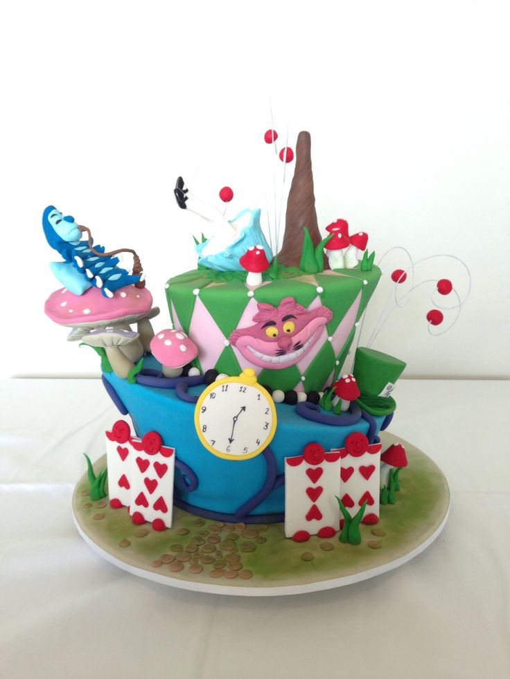 Alice and Wonderland Themed Cake