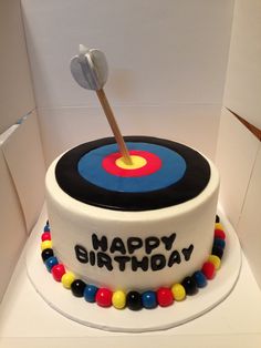 Archery Target Birthday Cake