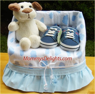 Baby Shower Diaper Cake Centerpieces