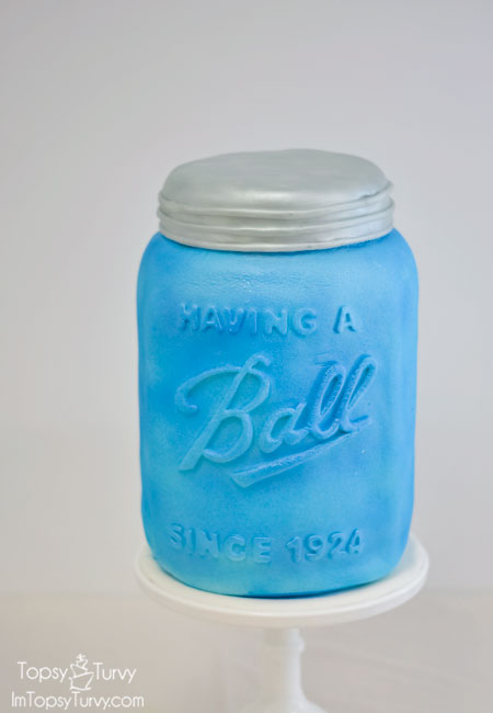 Ball Mason Jar Birthday Cake