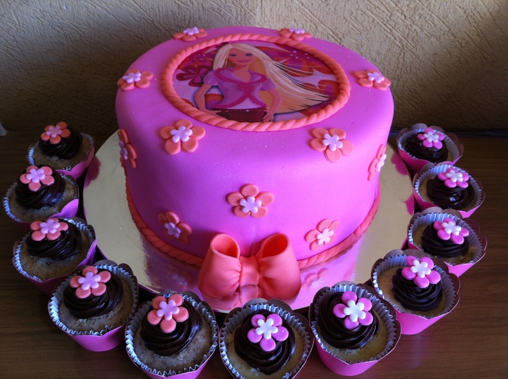 barbie cupcake cake