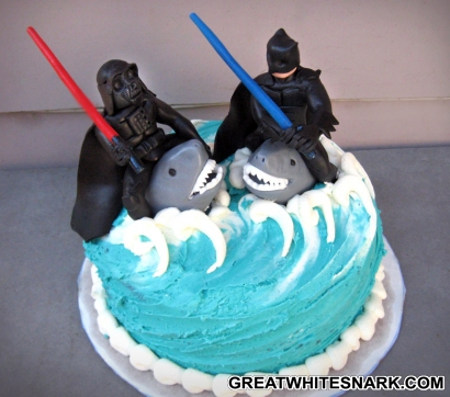 Batman and Darth Vader Cake