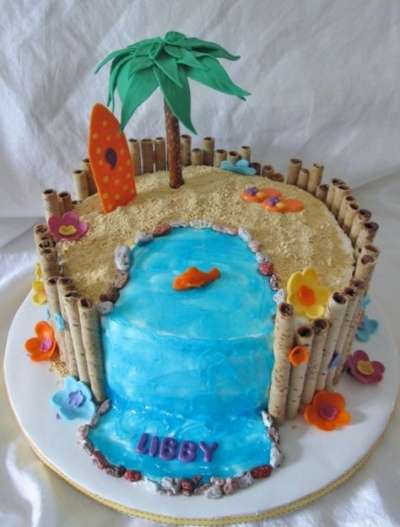 7 Photos of Beach Theme Cakes For 12 Year Olds