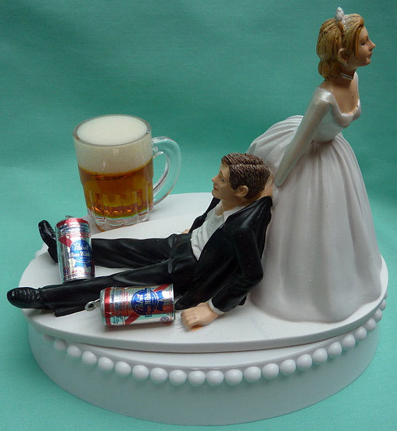 Beer Wedding Cake Topper