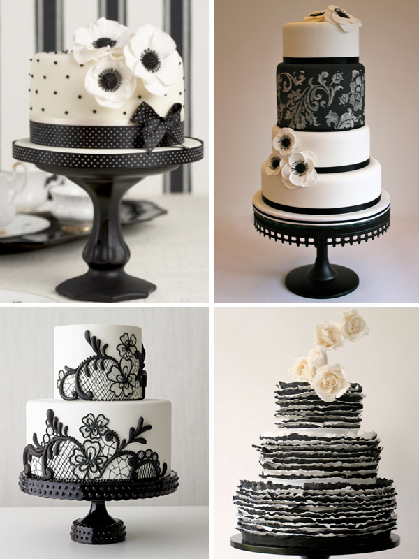 Black and White Wedding Cake Ideas