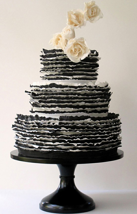 Black and White Wedding Cake