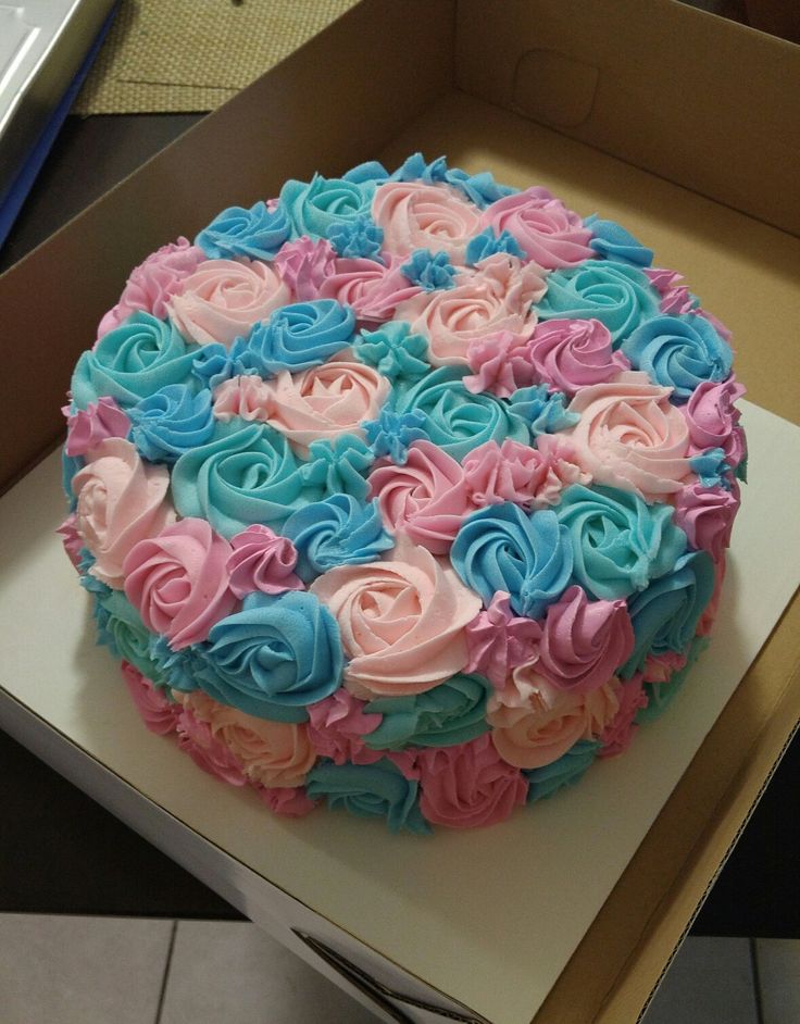 Blue and Pink Gender Reveal Cake Ideas