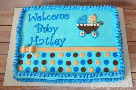 Boy Baby Shower Sheet Cake