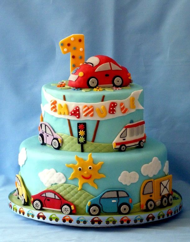 Boys First Birthday Cakes Cars