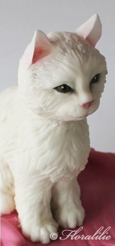 Cat Fondant Covered Cake