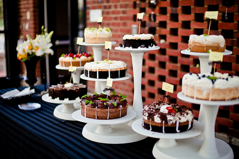 Cheesecake Wedding Cake and Tables