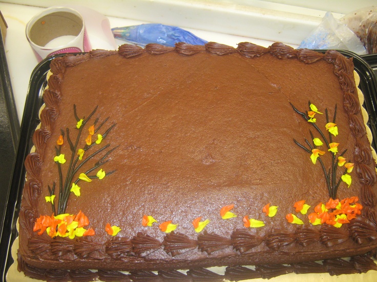 Chocolate Sheet Cake Autumn