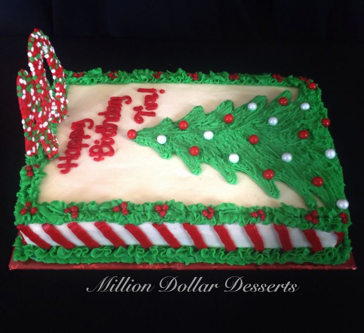 Christmas Birthday Sheet Cake