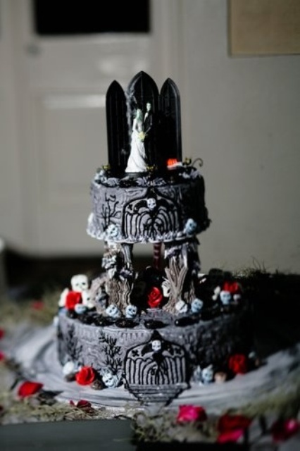 Cool Halloween Wedding Cake