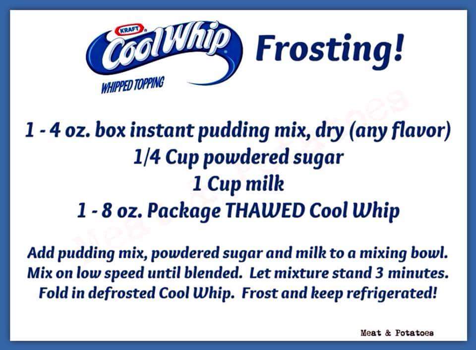 Cool Whip Frosting