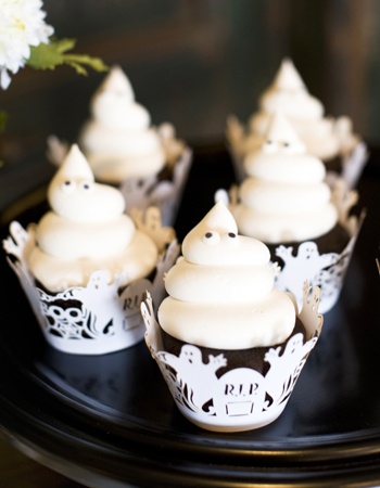 Cute Ghost Cupcakes