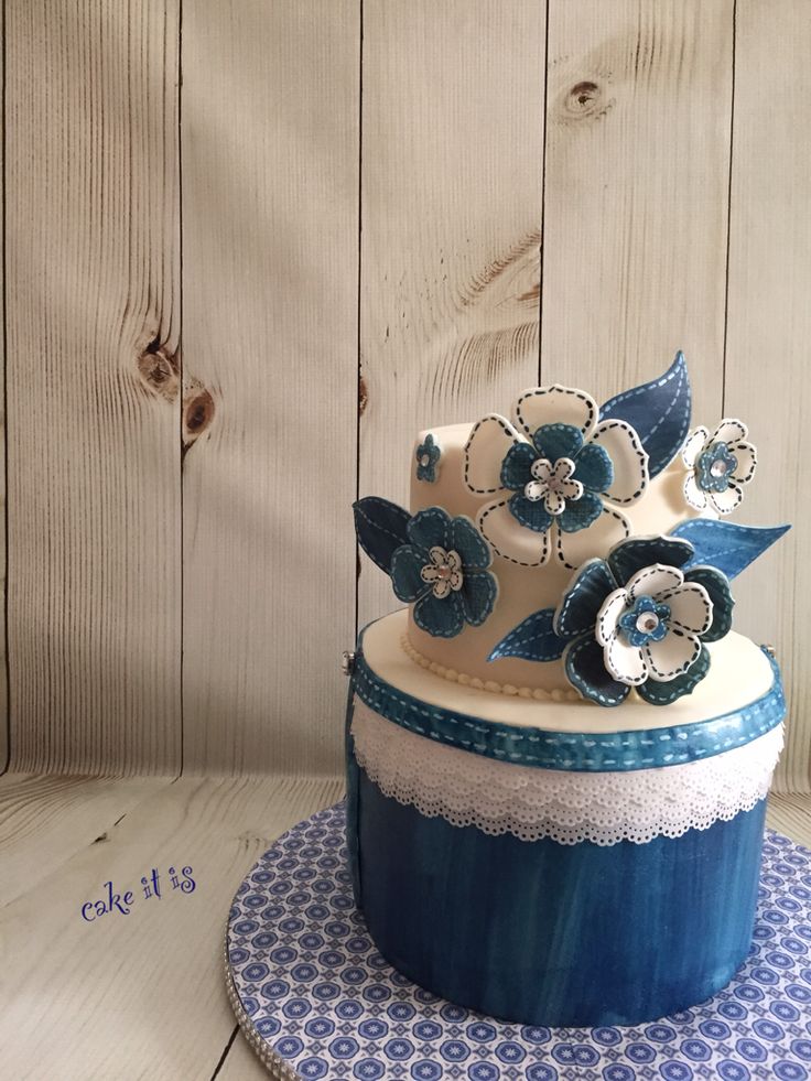 Denim and Diamonds Theme Cake