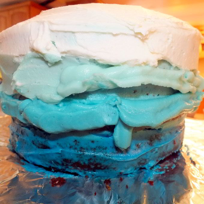 9 Photos of Frozen Tier Cakes With Frosting