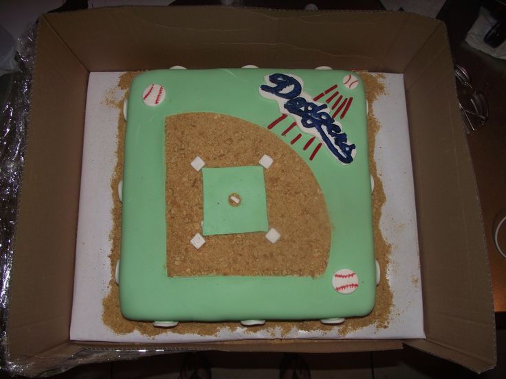 Dodger Baseball Theme Cake