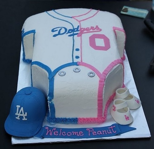 Dodgers Baby Shower Cake for Girls