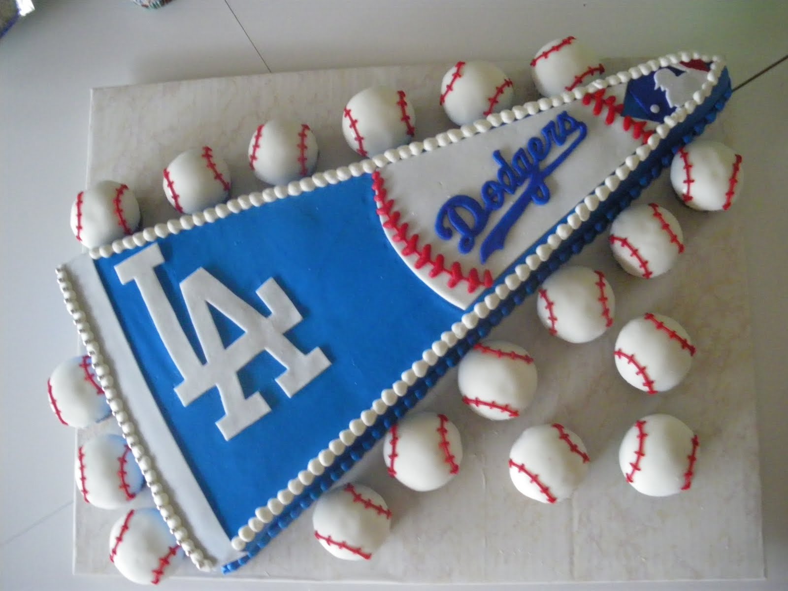 Dodgers Baseball Birthday Cake