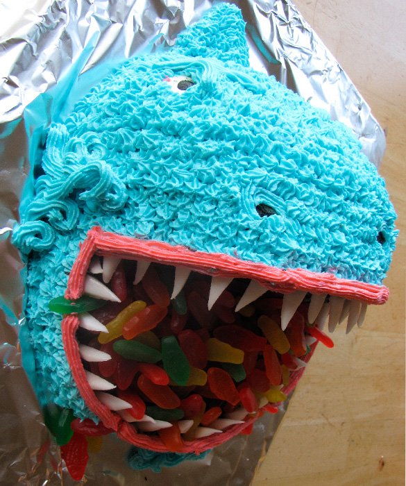 Easy Shark Birthday Cake