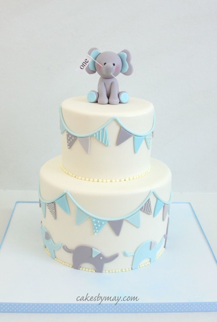 Elephant Baby Shower Cake