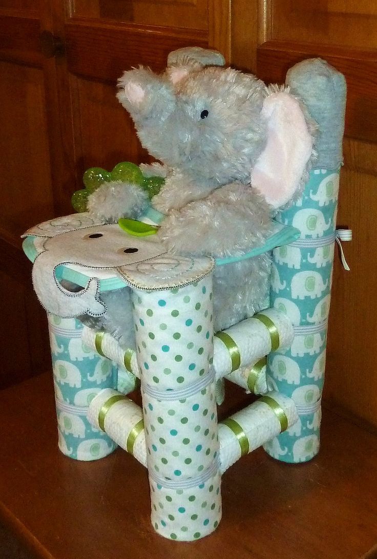 Elephant Baby Shower Diaper Cake