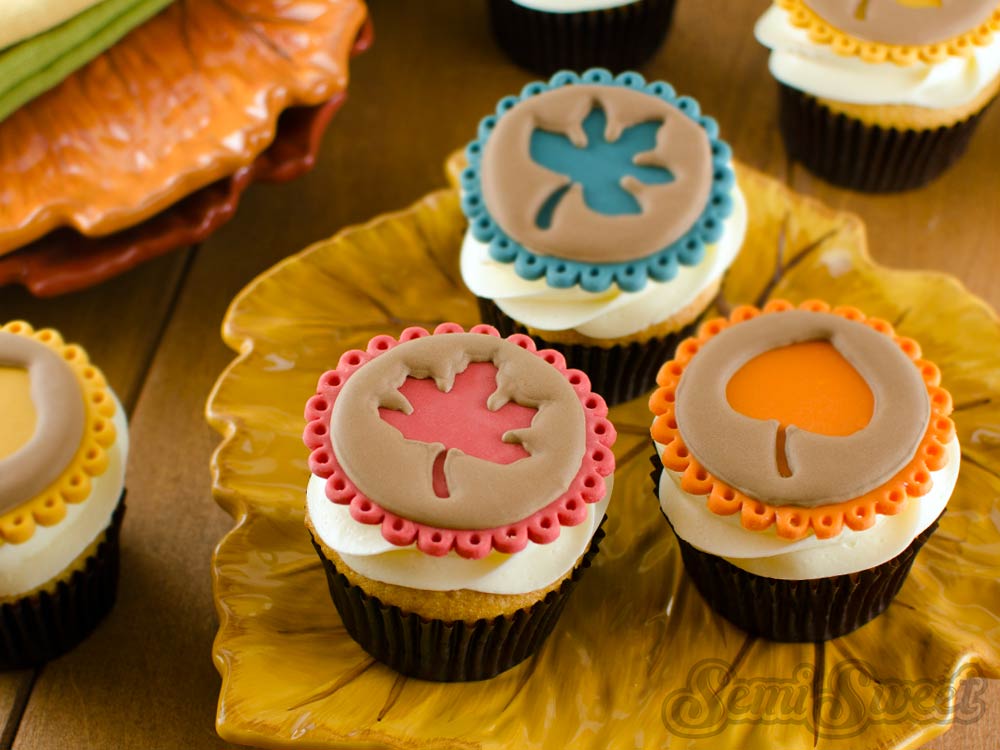 Fall Leaves Cupcake Toppers