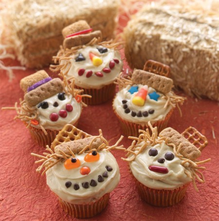 Fall Scarecrow Cupcakes