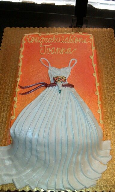 Fall Theme Bridal Shower Sheet Cake