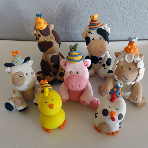 Farm Animals Birthday Cake Topper