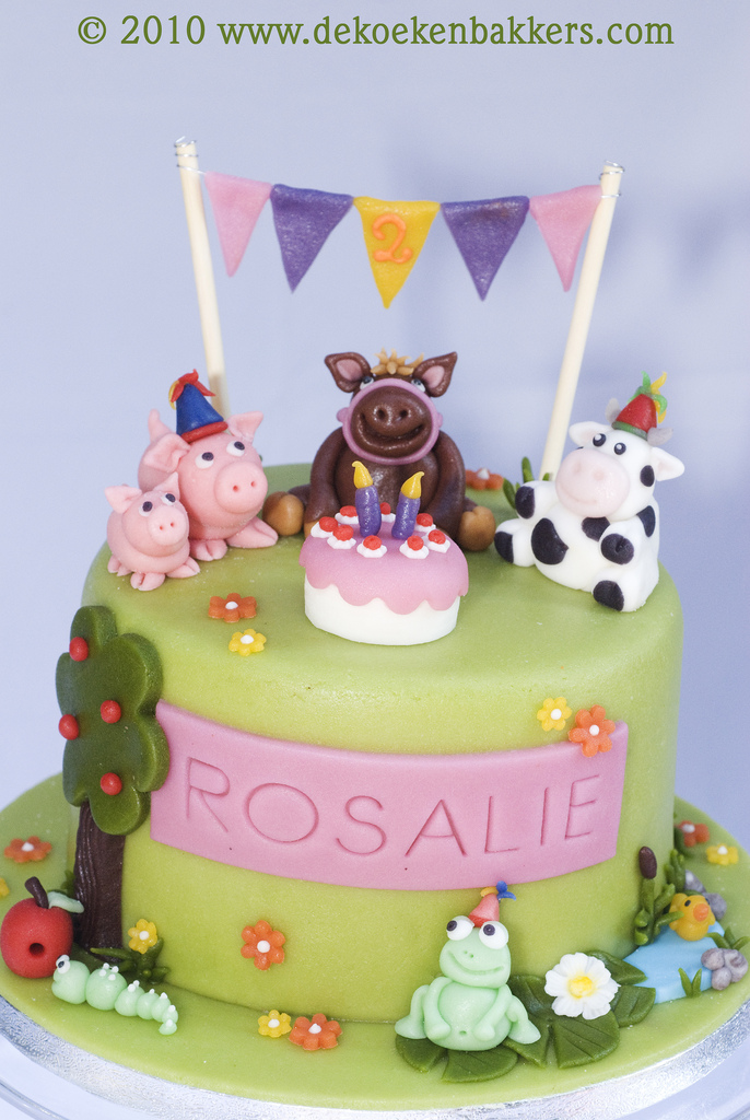 Farm Animals Birthday Cake