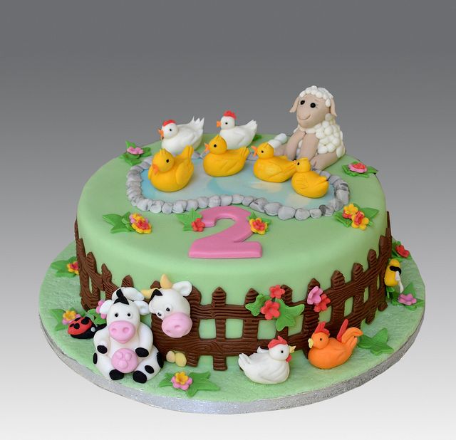 Farm Animals Birthday Cake Designs