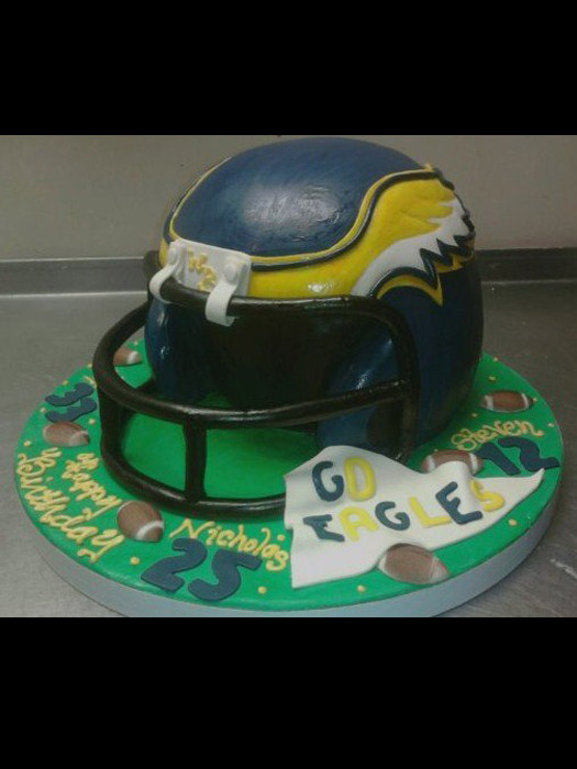 Football Shaped Cake