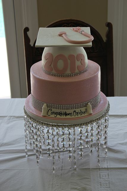 Glitter Graduation Cake