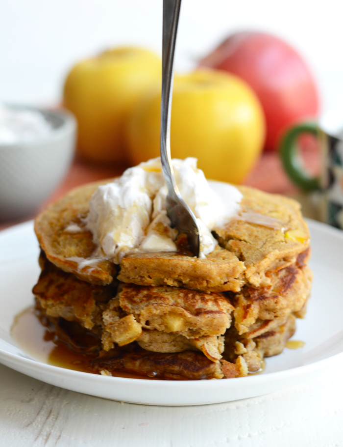 Gluten Free Cinnamon Apple Pancakes