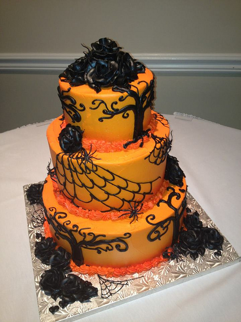 Halloween Wedding Cake