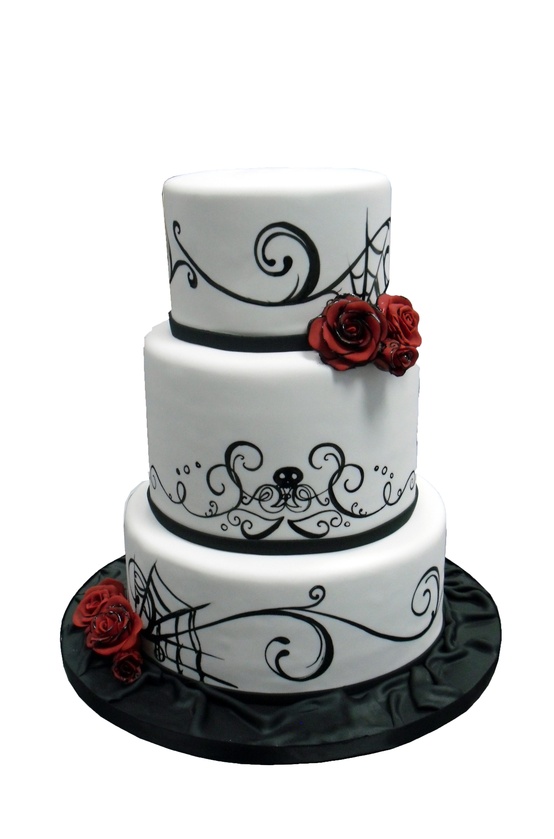 Halloween Wedding Cake