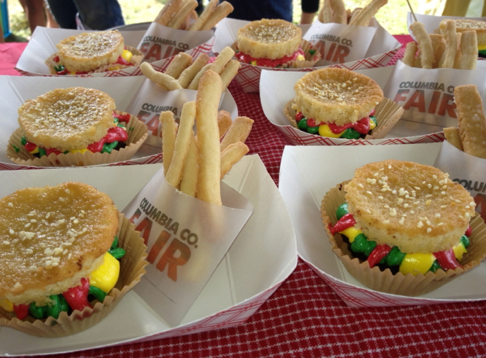 Hamburger and Fries Cupcakes