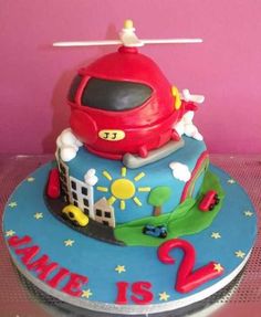 Happy Birthday Cake Helicopter