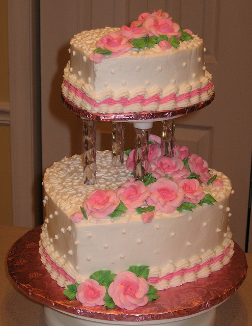 Heart Shaped Wedding Cake