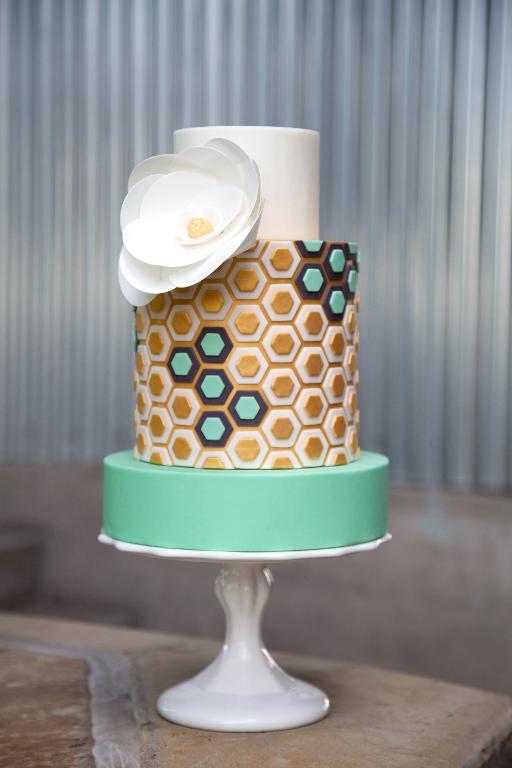 Honeycomb Wedding Cake